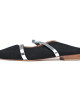 Malone Souliers Black Leather Flat Mules