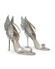 Sophia Webster Silver Evangeline Angel Wing High-Heel Sandals